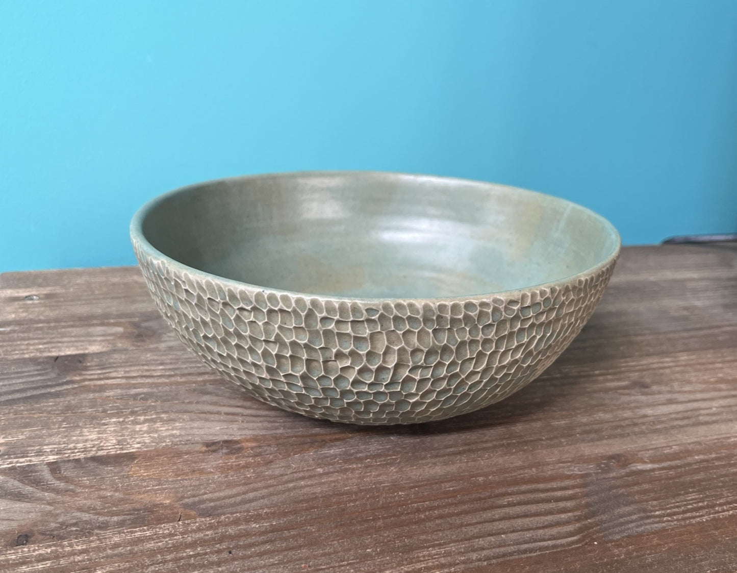 Cuenco artesanal verde