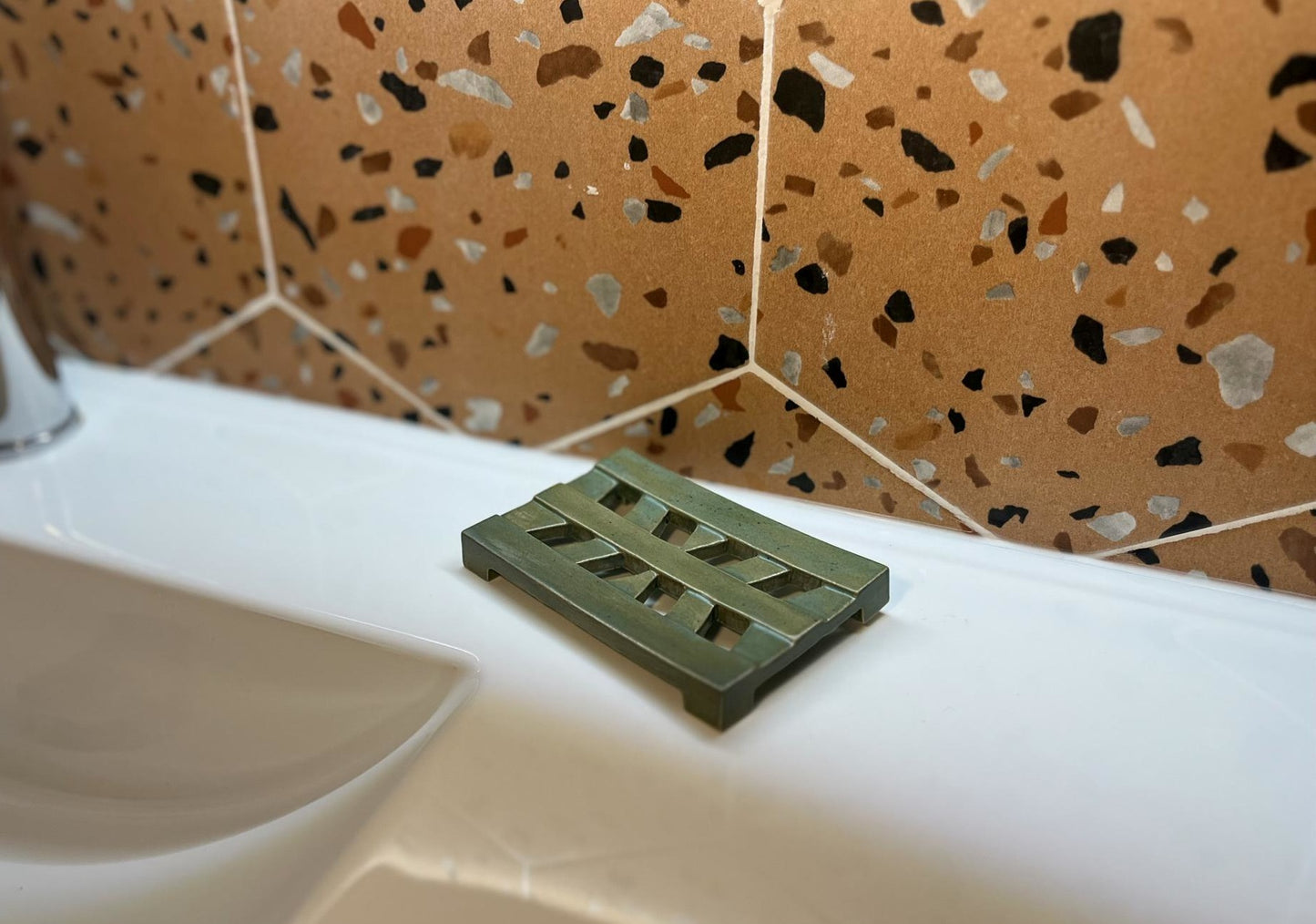 Jabonera Retícula - cerámica artesanal